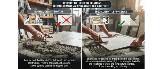 Choosing the Right Foundation: Normal Cement vs. Specialized Tile Adhesives