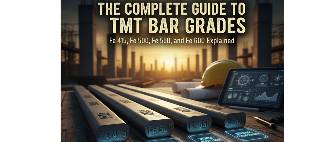 The Complete Guide to TMT Bar Grades: Fe 415, Fe 500, Fe 550, and Fe 600 Explained
