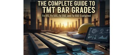 The Complete Guide to TMT Bar Grades: Fe 415, Fe 500, Fe 550, and Fe 600 Explained