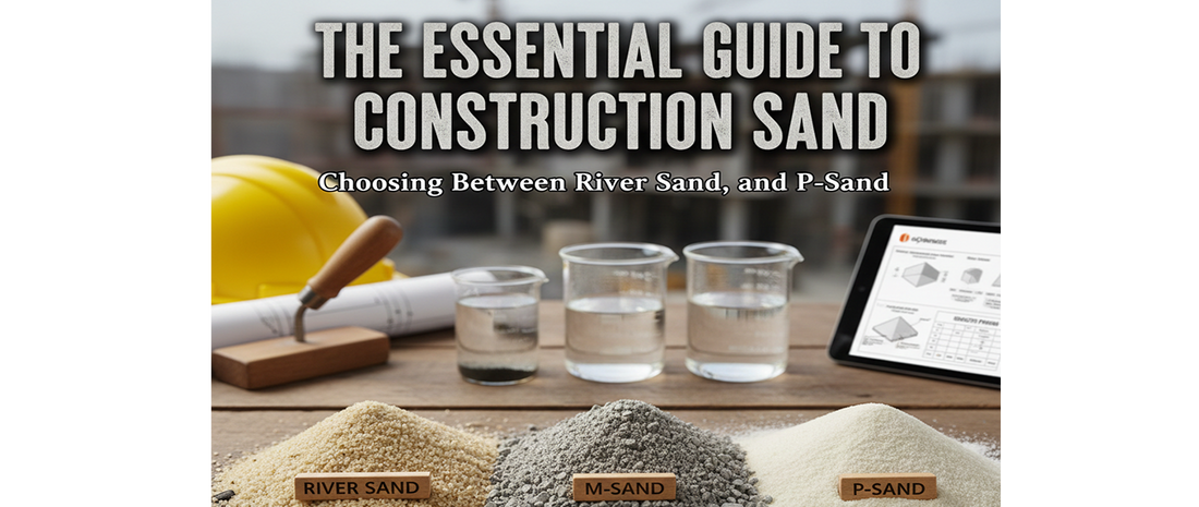 The Essential Guide to Construction Sand: Choosing Between River Sand, M-Sand, and P-Sand